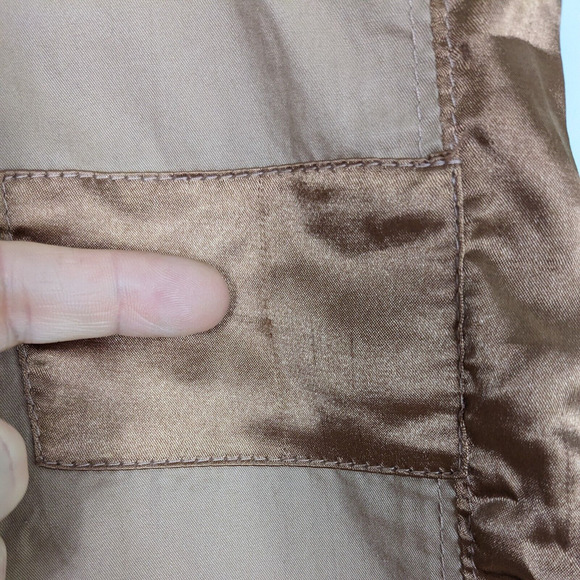 Y2K Cache Cargo Capri Pants 12 Brown Vintage Embroidered Floral Crop Utility - Picture 16 of 16